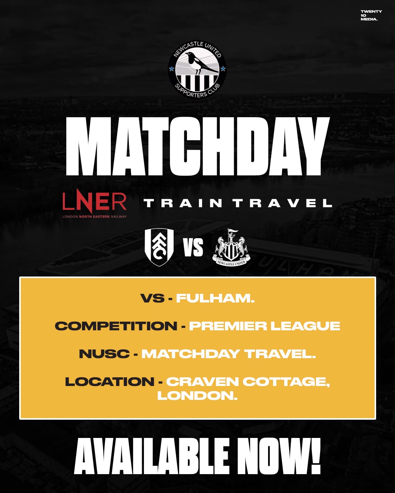 LNER Train Travel Fulham 2026-2027