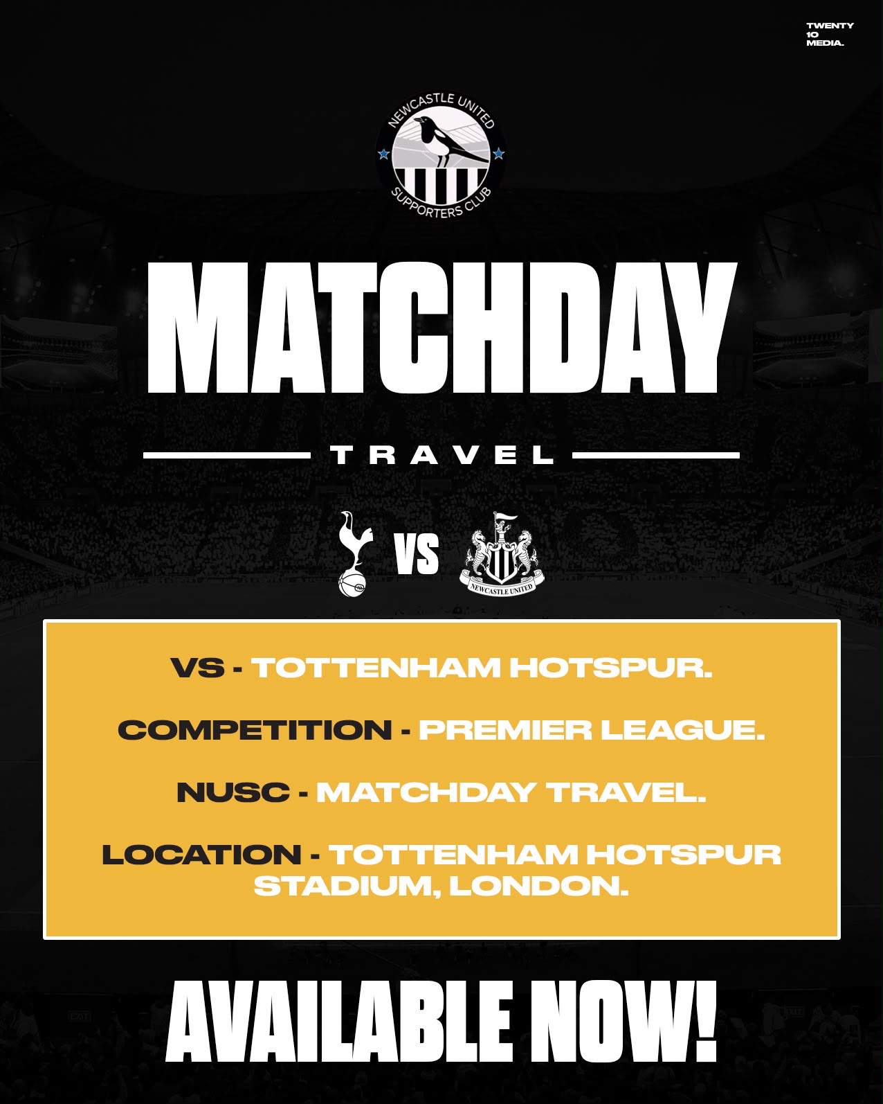 Tottenham  Coach Travel 2026-27